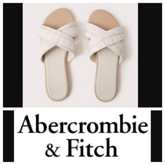 Abercrombie & Fitch Criss Cross Slide Sand… - Picture 1 of 8